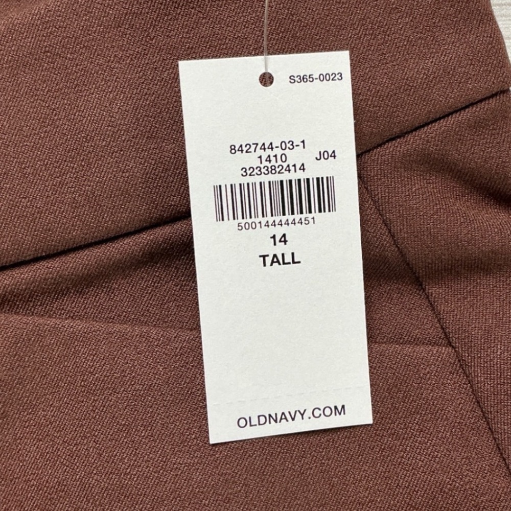 Old Navy Pixie Super Wide Leg Pants Women 14 Tall Brown New With Tags - Picture 6 of 8
